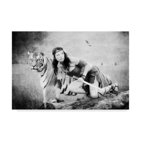 Ata Alishahi 'Tiger Girl' Canvas Art,16x24